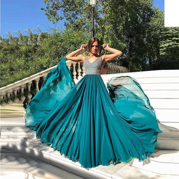

luxury party evening dress no sleeve slim chiffon in 2021, White;pink