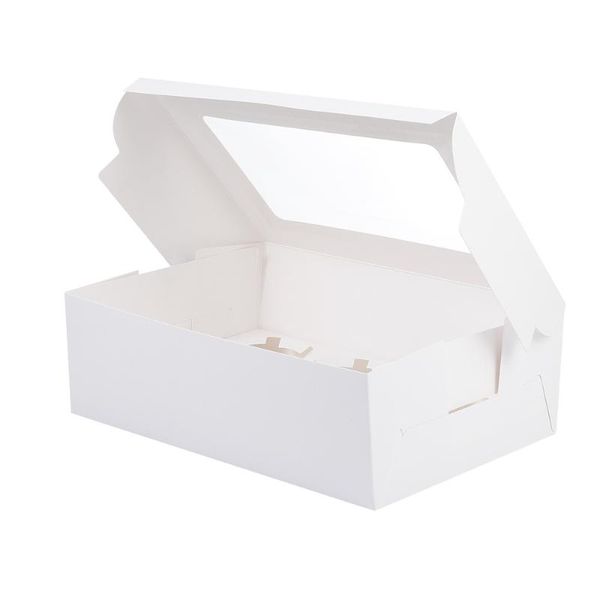 

gift wrap 20pcs paper cake box container six-grid storage muffin dessert