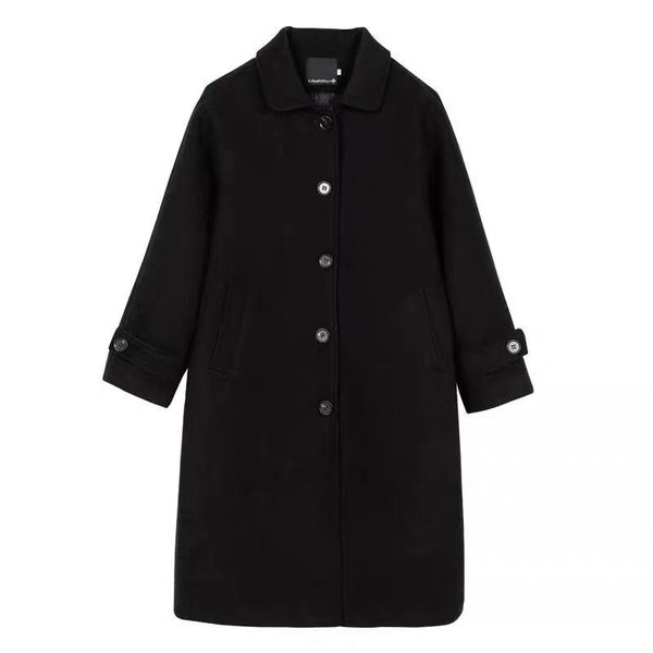 

women's wool & blends coats winter woman fashion casaco quente cazadora mujer dames jassen hepburn style thick woolen black temperament