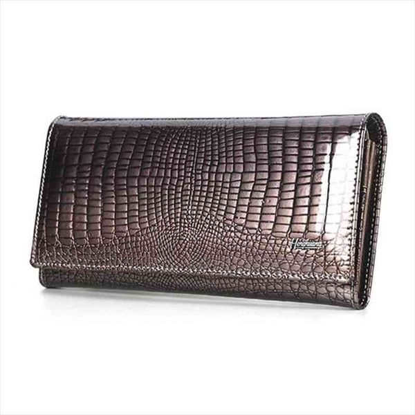 

genuine leather wallet women long womens wallets crocodile pattern female purse brand money bag, Red;black