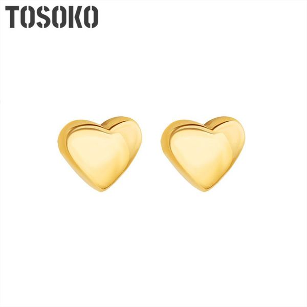 

stud sodrov stainless steel jewelry love peach heart earrings women's fashion sweet bsf408, Golden;silver