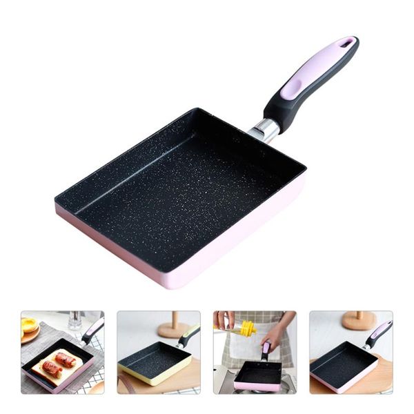 

1pc tamagoyaki pan kitchen frying japanese square (random color) pans