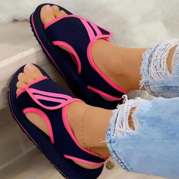 

2021 summer slippers women sandals mesh platform shoes woman ladies slides soft flats outdoor sandalias plus size 1, Black