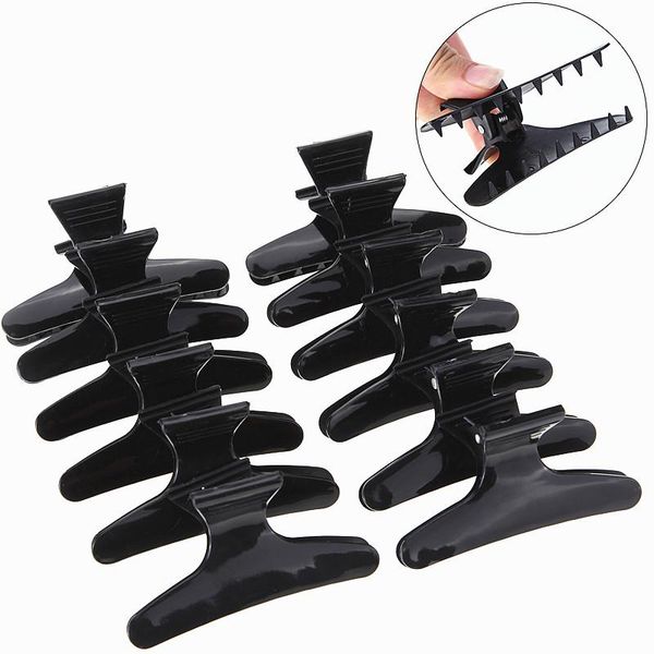 

hair accessories 2021 women girl butterfly clips hairpins styling holding tool section claw clamps salon, Slivery;white