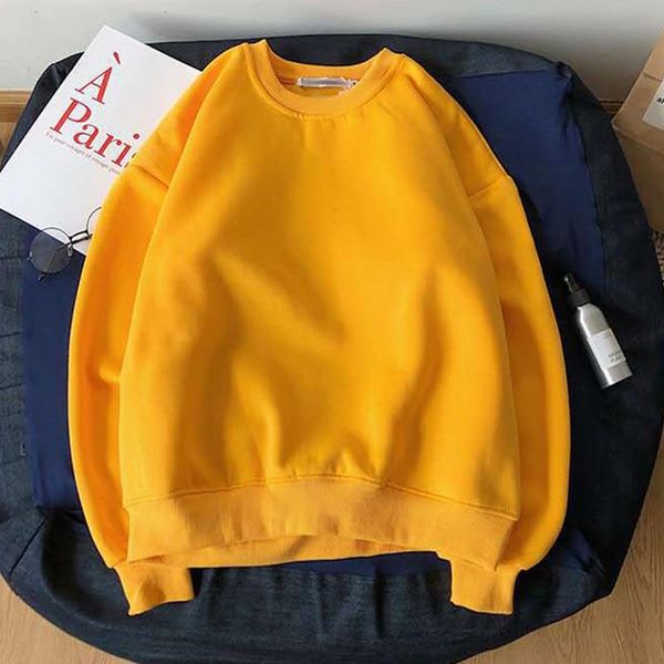 

women's hoodies & sweatshirts fashion harajuku korean women female autumn winter loose solid oversized pullover femme casual coat, Black