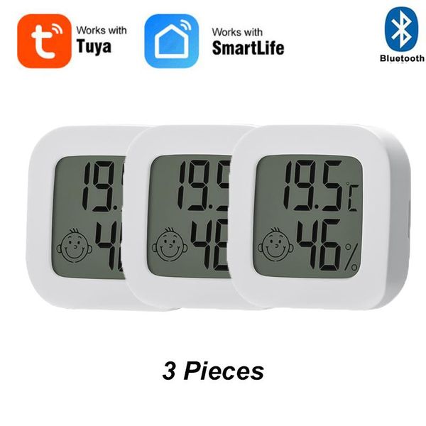 

smart home control tuya bluetooth-compatible thermometer hygrometer indoor outdoor temperature gauge sensor humidity