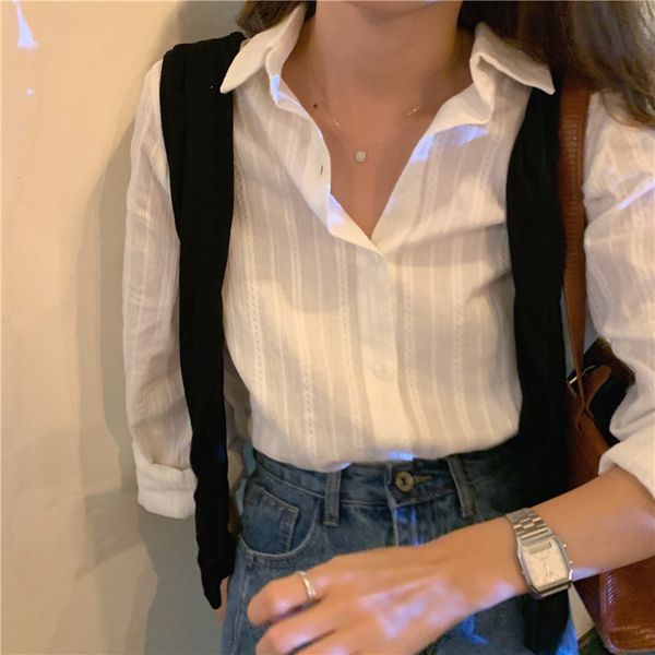 

s-xl oversize blouses spring femme casual women shirt long sleeve cotton girls blouse plus size blusas autumn 210417, White