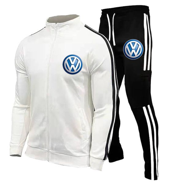 

set full zipper men's 2-piece circle pattern sportswear print street casual long-sleeved breathable soft wicking, Gray