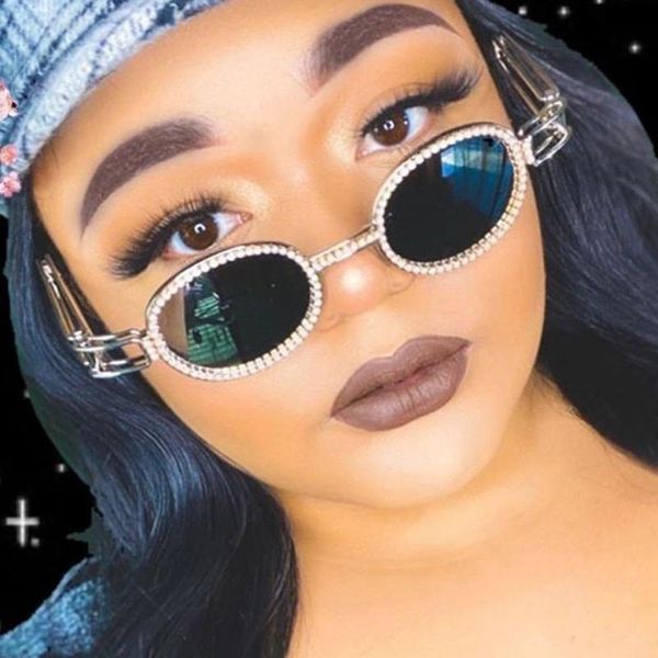 

fashionable sun frames vintage steampunk full crystal round sunglasses for women alloy shiny sun glasses men rhinestones hip hop brand shade, Black