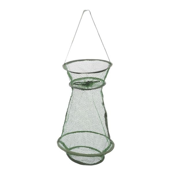

3pcs mesh hole folding crab lobster net fishing accessories (small size) (green)