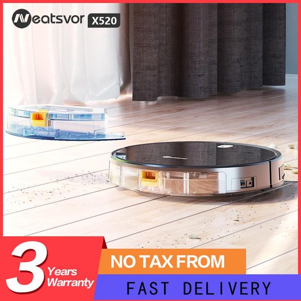 

vacuum cleaners neatsvor x520 6000pa suction multifunctional robotic cleaner,sweep wet mopping ,app map navigation,auto charger