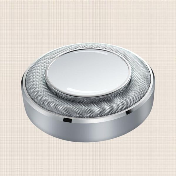 

car air freshener 1pc vehicle mounted round shaped perfume vent diffuser (silver)