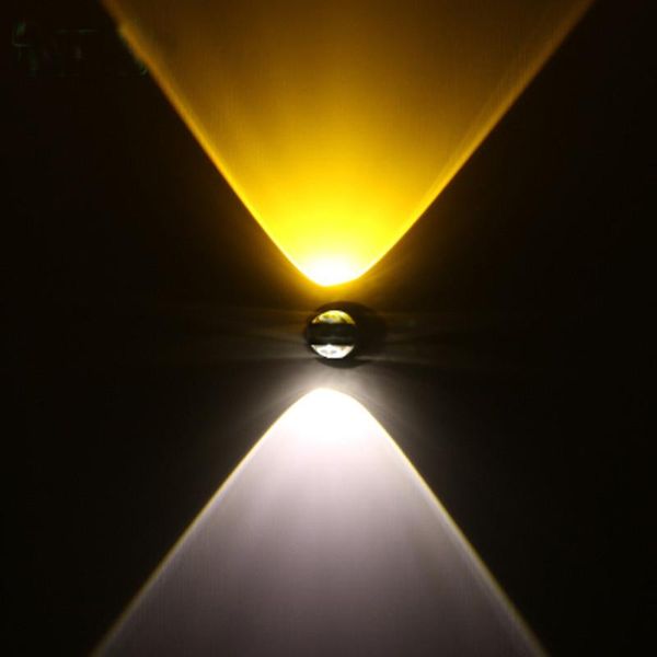 

wall lamps modern 2w led sconce lamp crystal convex lense up and down aluminum lighting fixture light for home decoration