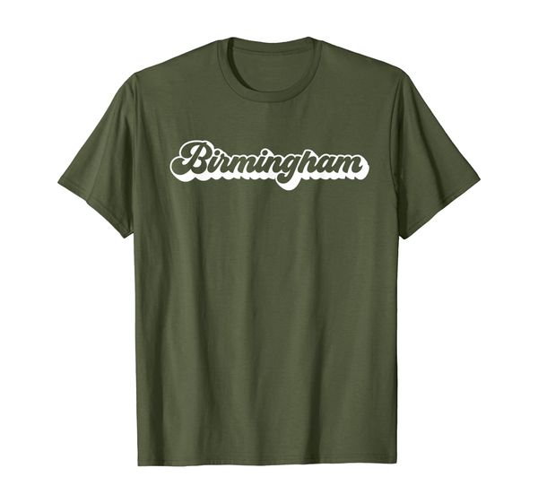 

retro styled birmingham t-shirt, White;black