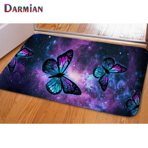 

carpets darmian starry sky printed butterfly design bedroom floor mats fur living room home kitchen decor entrance mat rugs