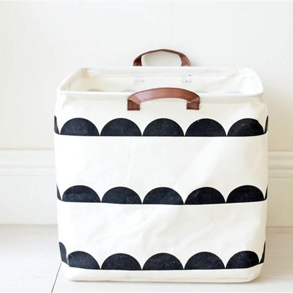 

hanging baskets foldable cotton linen dirty clothes storage barrel basket large size thick bathroom sundries kids toys organizer