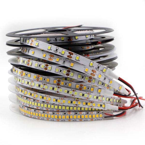 

strips led strip 2835 smd 240leds/m 480leds/m 5m 300/600/1200 leds 12v 24v high bright flexible rope ribbon tape light warm white