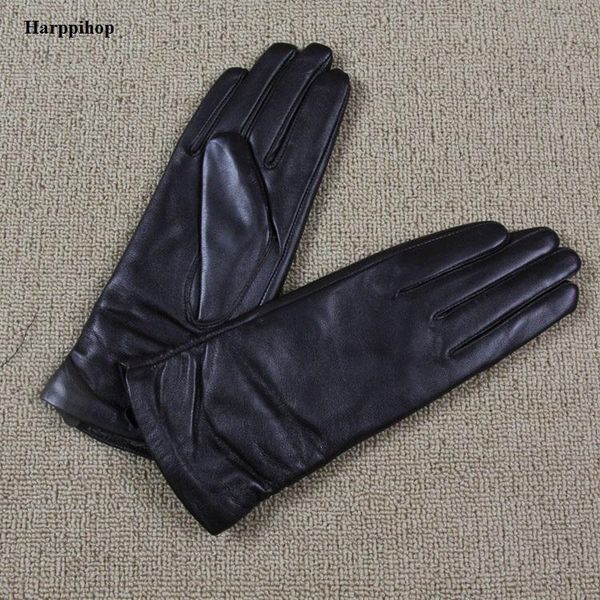 

fingerless gloves 2021 fashion leather gloves, multiple colour,genuine leather,winter gloves,women gloves,winter women, Blue;gray