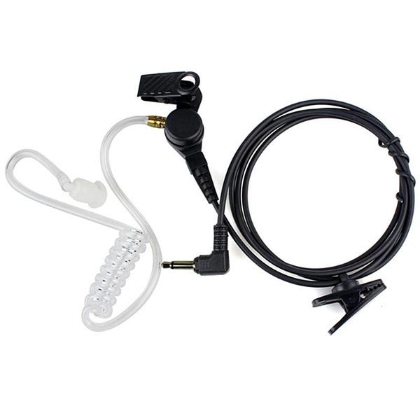 

straight listen only transparent flexible acoustic tube earpiece 3.5mm earphone headset mono jack for walkie-talkie headsets