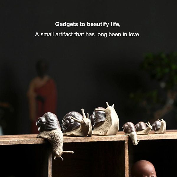 

decorative objects & figurines ceramic small snail ornaments garden bonsai micro landscape desk tea pets crafts animal home decoration acces