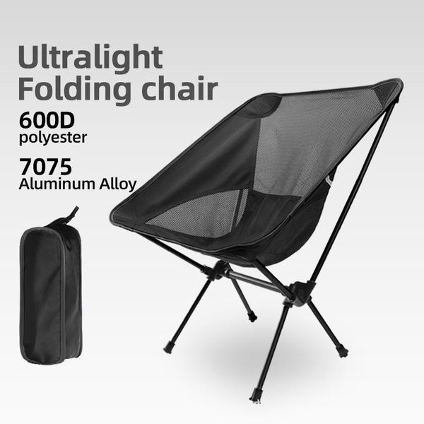 

portable fishing chair ultralight outdoor folding camping picnic foldable hiking leisure travel beach backpack moon accessories