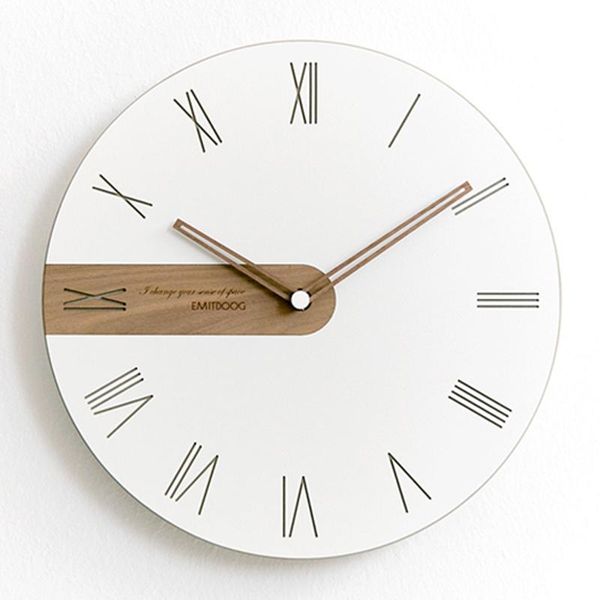 

wall clocks 14 inch roma numbers modern brief big wood clock round home decoration large watch for