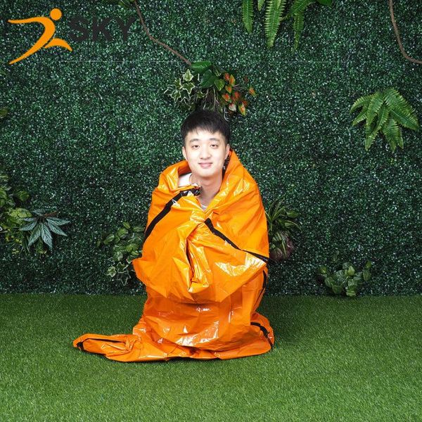 

outdoor dust-proof cooling insulation sleeping bag pe orange emergency blanket bags