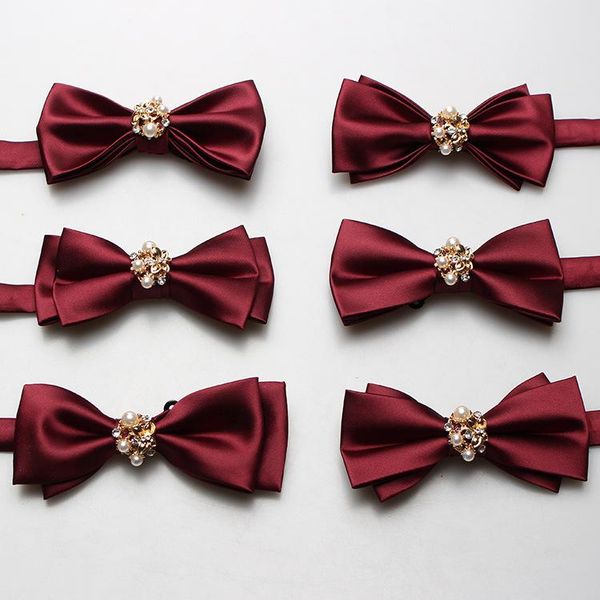 

neck ties classic polyester bowties for wedding mens banquet business neckwear tuxedos bowtie male cravat, Blue;purple