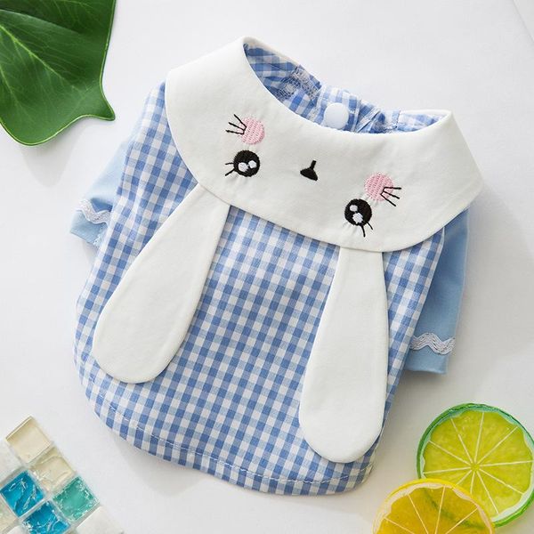 

plaid small dog clothes puppy cat t-shirts vests yorkshire pomeranian bichon clothing breathable vest shirts schnauzer apparel