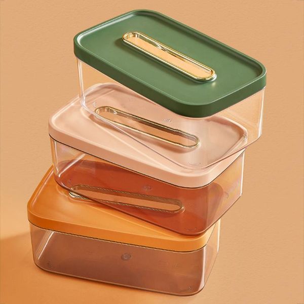 

tissue boxes & napkins simple plastic transparent box table napkin holder for kitchen toilet paper storage desk organizer