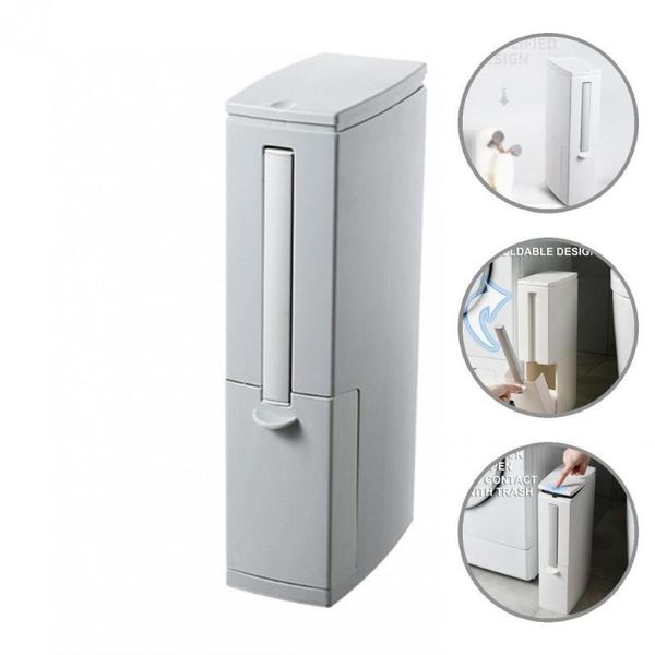 

waste bins ps convenient modern style slim type garbage can easy to use lightweight for dorm