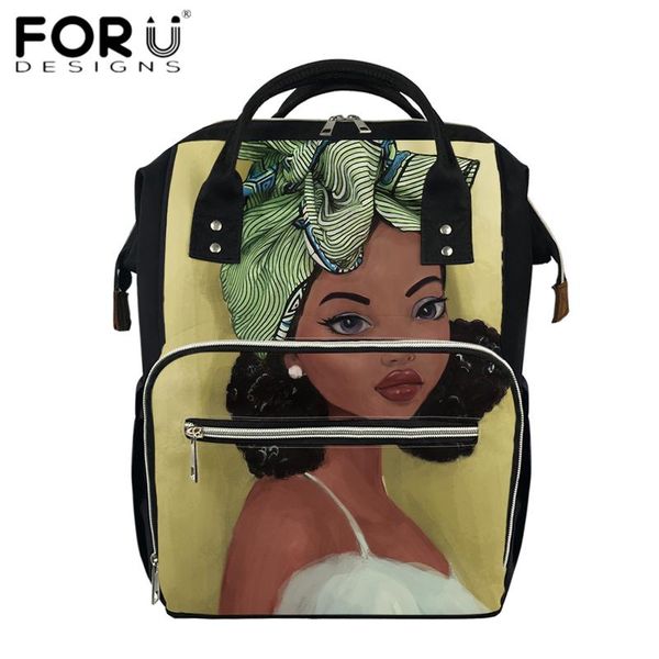 

backpack forudesigns fashion african black girl print diaper backpacks large capacity mummy nappy bag women travel stroller baby care