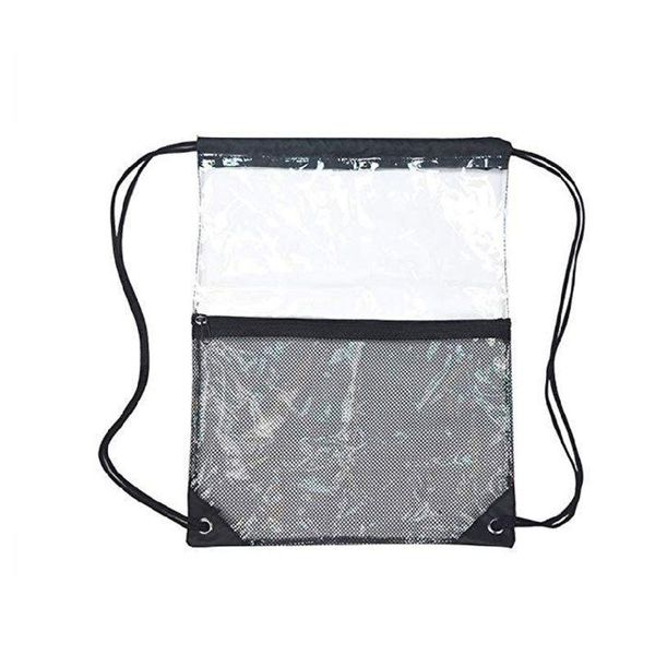 

outdoor bags x9ff transparent drawstring backpack school tote gym bag sport pack