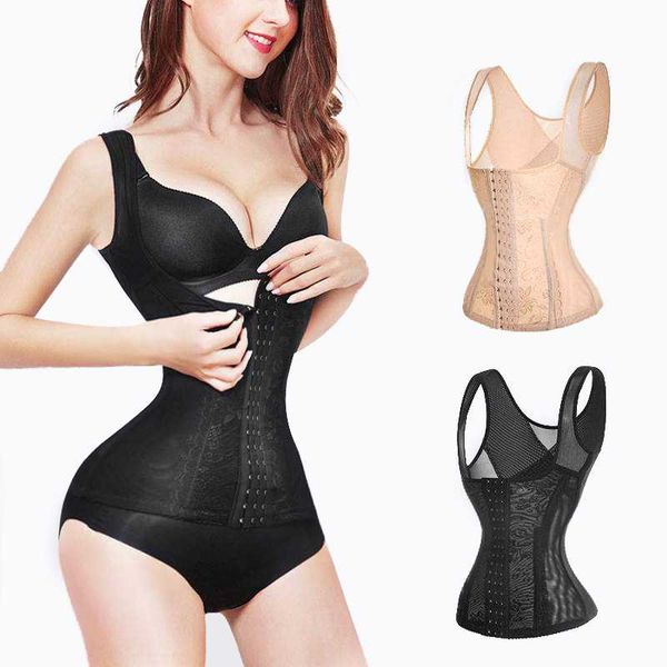 

women's shapers slimming body bustier corset shapewear girdles bodysuit shaping strap belt modeling waist trainer women underwear, Black;white