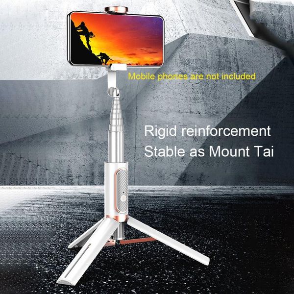 

portable selfie stick tripod mini accessories bluetooth wireless phone holder rotatable universal aluminium alloy live streaming monopods