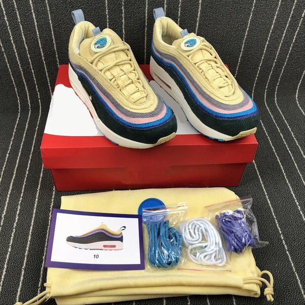 

cushion running shoes 97/1 sw sean wotherspoon royal blue/white-yellow corduroy sneakers and sportswear shoe outdoor sneakers