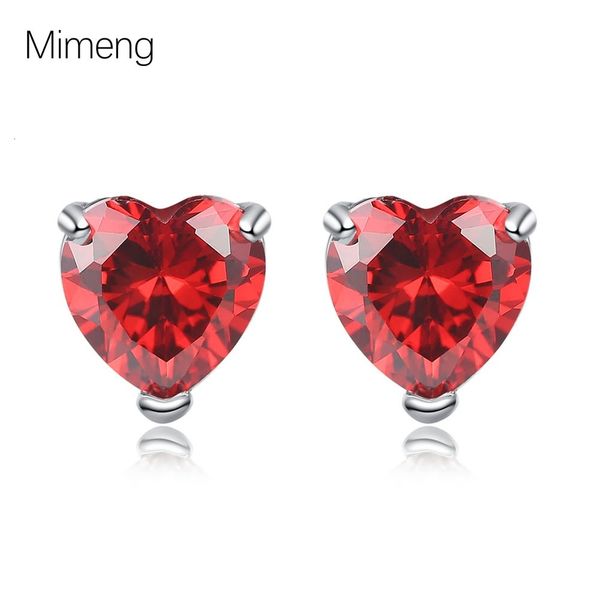

pomegranate red zircon earrings simple fashion earrings personalized gift
