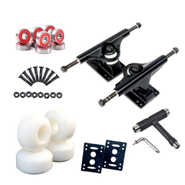 

skateboarding skateboard accessories set bridge truck rebuild cruiser wheels t type wrench silver application shuvit trick description