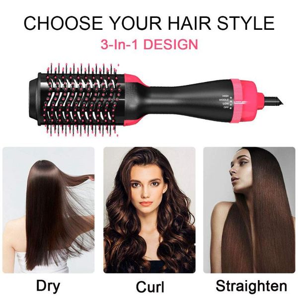 

electric hair brushes 3 in 1 dryer brush one styling step volumizer salon air for women fast drying straightening curling