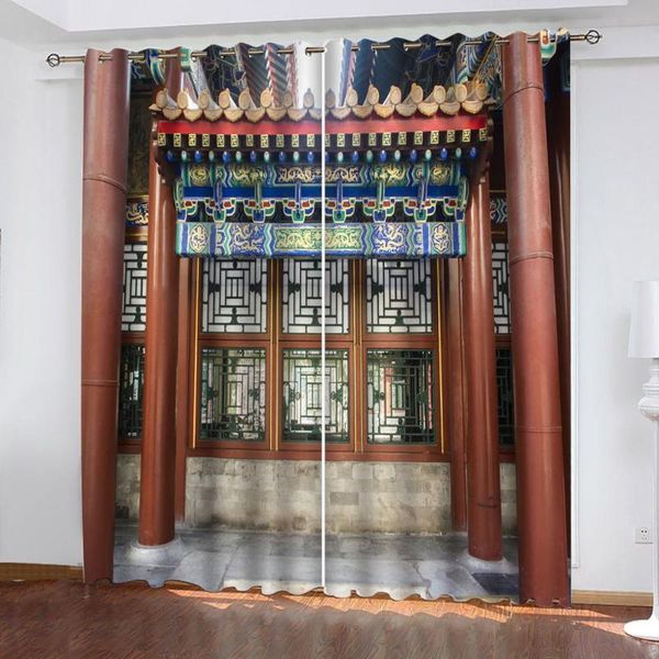 

blackout living room bedroom curtains 3d roman for kitchen door window home decor printed drapes curtain &