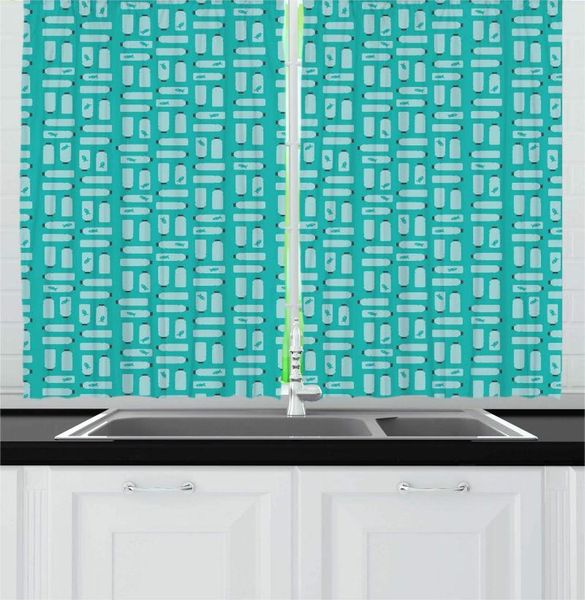 

curtain & drapes dark seafoam pale taupe earth day kitchen curtains fishes inside plastic bottles image designed repeated pattern for