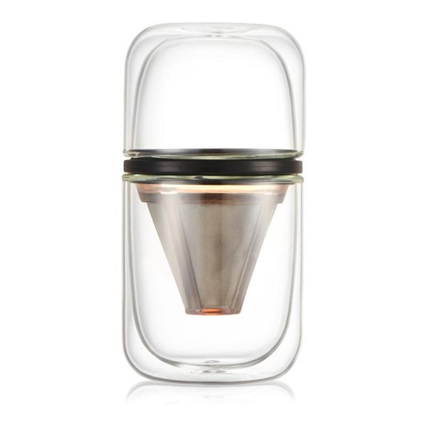 

coffee filters glass bottle stainless steel filter durable pot pour over maker tea coffeeware