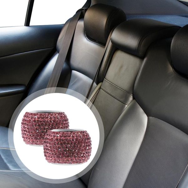 

interior decorations 2pcs pretty car headrest collars head rest rings decor bling accessories