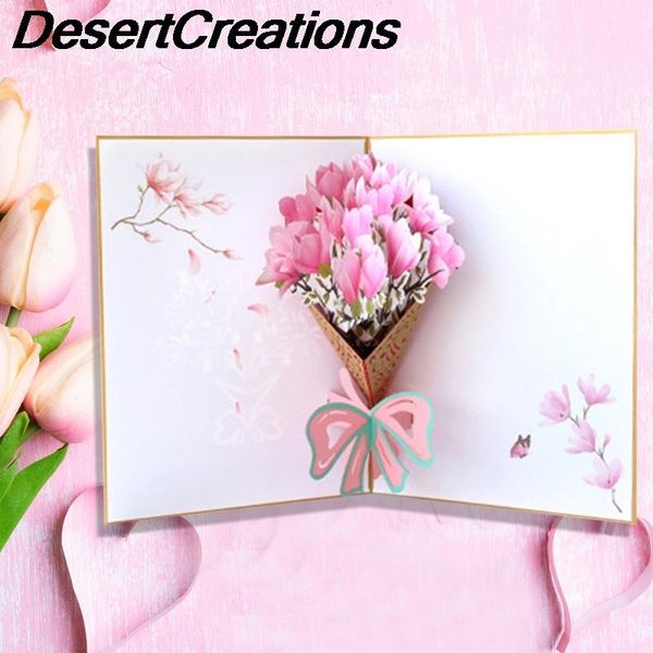 

cut vintage postcard greeting gift cards blank paper 3d handmade up with envelope