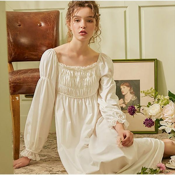 

princess dress puff sleeve sleepshirts women sleepwear vintage square collar nightgowns.victorian retro nightdress loungewear, Black;red