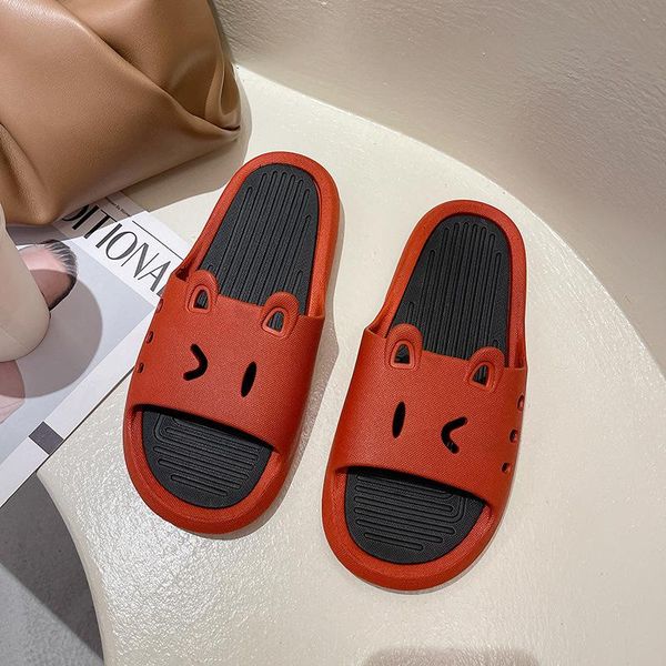 

slippers women qute beach slipper carton dog fashion casual sandal outside slides lady summer flat anti-slip comfortable, Black