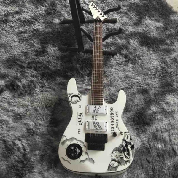 Özel Kirk Hammett İmza Kh Ouija Doğal Gitar