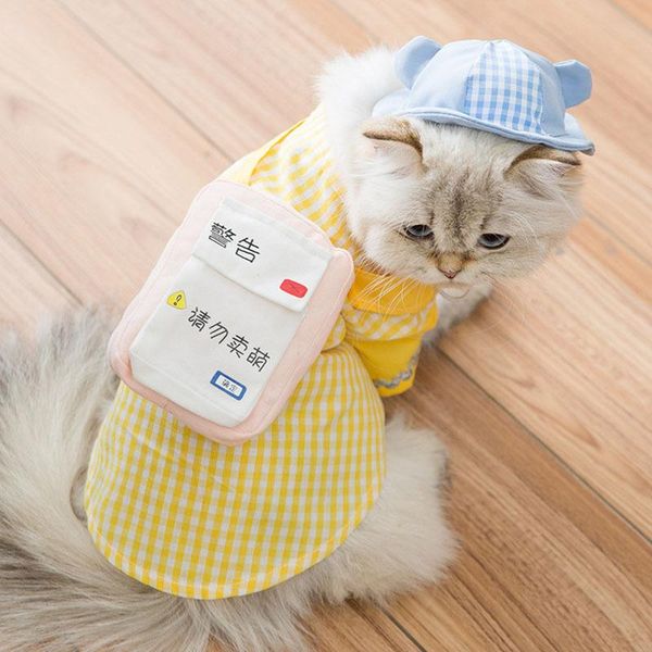 

cat costumes clothes spring summer shirt t-shirt puppy vest thin breathable bipod pet cats accessories pets