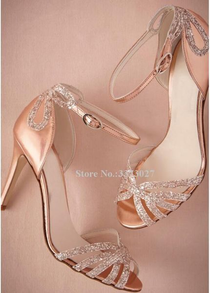 

gold color bling wedding sandals fashion cut-out design thin heel gladiator female party high heels, Black