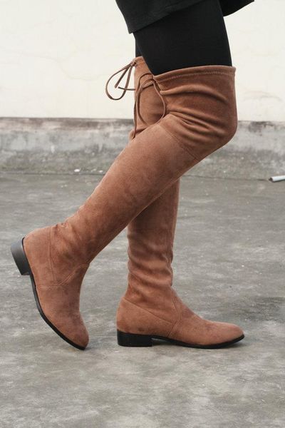 

women thigh high boots over the knee motorcycle winter and autumn woman shoes plus size 3-12 botas mujer femininas, Black